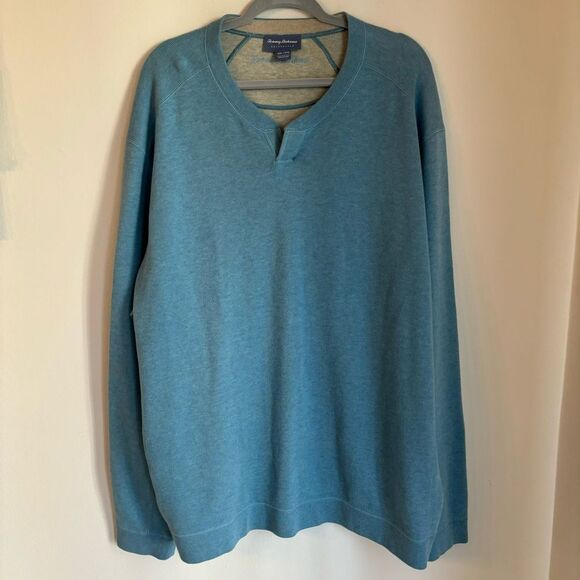 TOMMY BAHAMA Men’s Flipshore Abaco Reversible Sweatshirt Blue/Gray size 3X/XXXL! - Picture 4 of 14